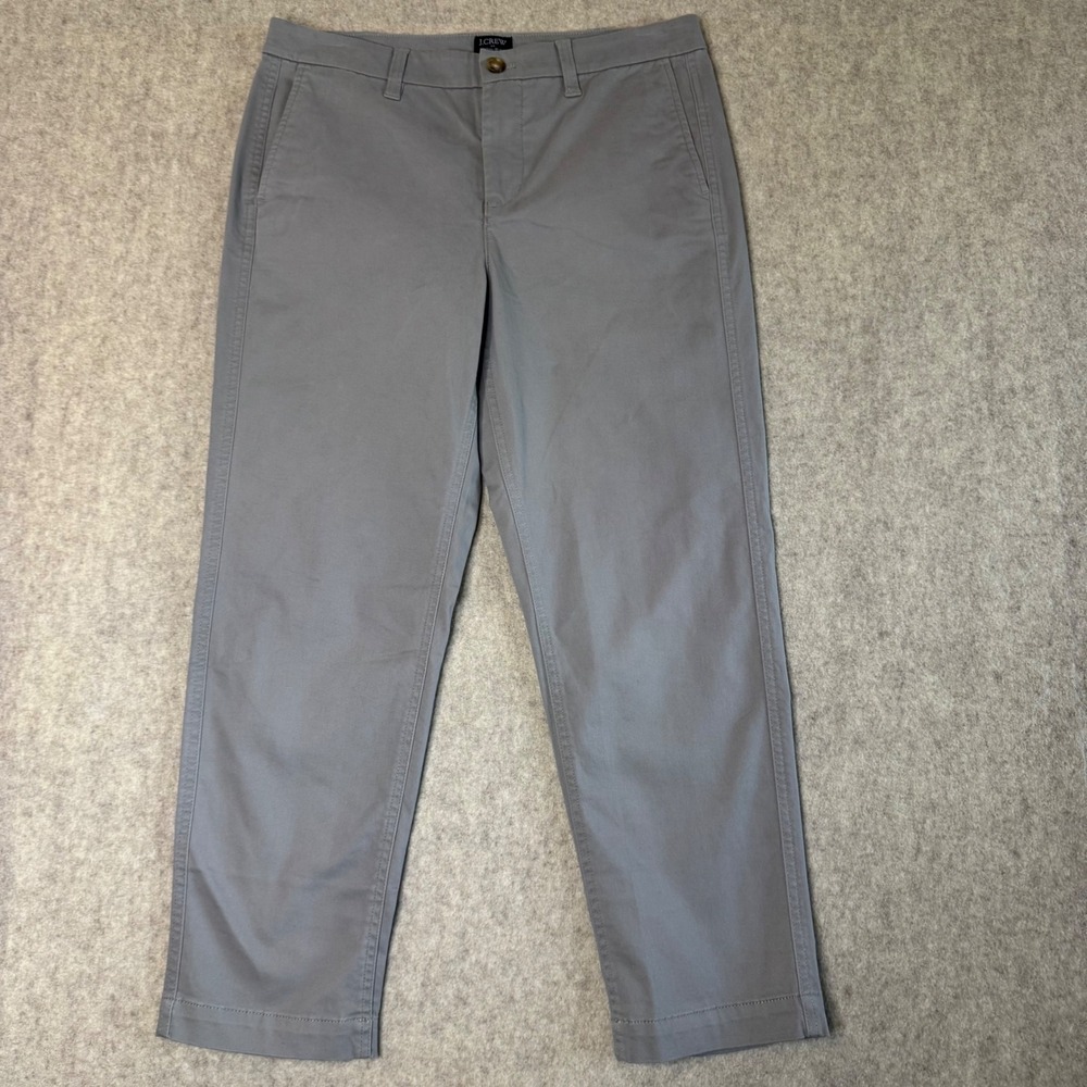 J.Crew High-Rise Girlfriend Chino Women 10P Grey Relaxed Ankle Length NWT